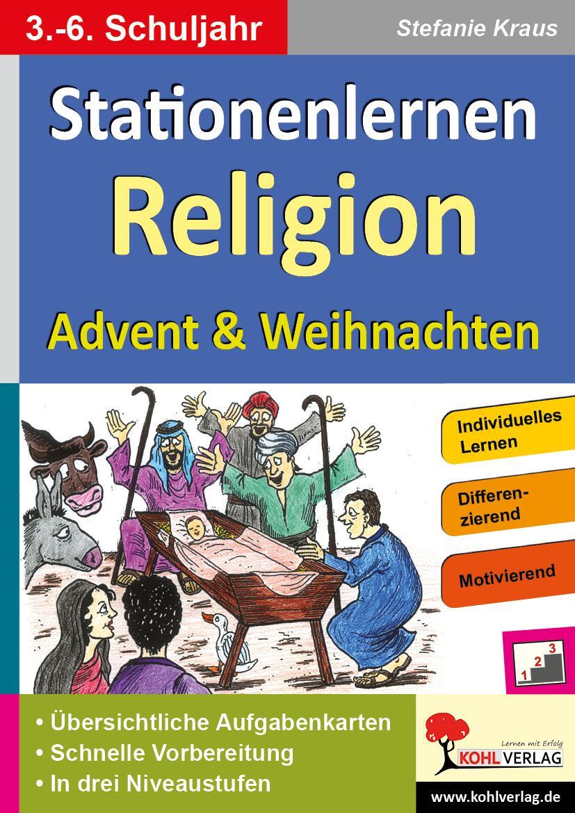 Cover: 9783956867040 | Stationenlernen Religion | Advent &amp; Weihnachten | Stefanie Kraus