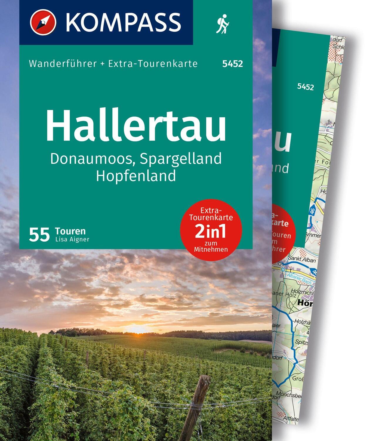 Cover: 9783991541349 | KOMPASS Wanderführer Hallertau, Donaumoos, Spargelland, Hopfenland,...