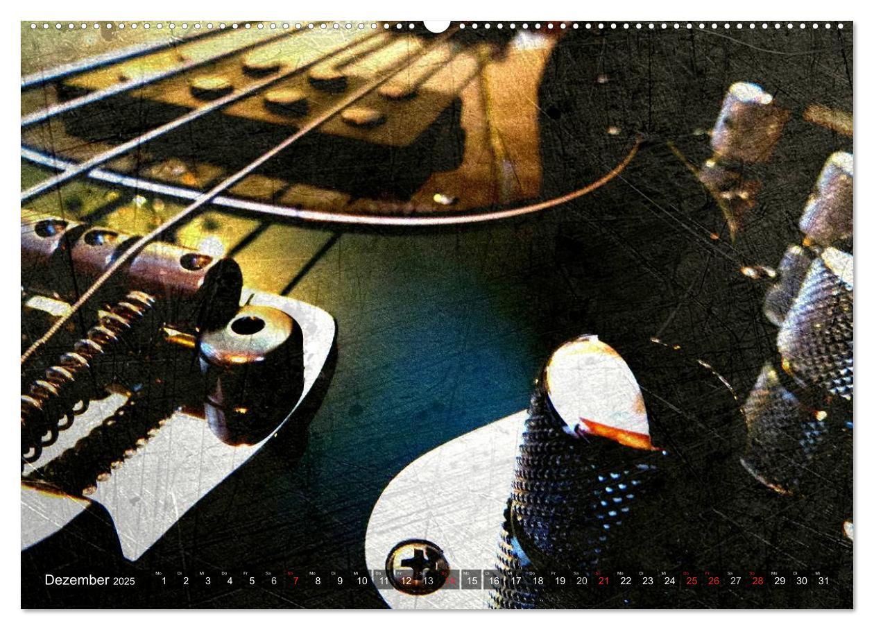 Bild: 9783435727933 | GITARREN Vintage Art (Wandkalender 2025 DIN A2 quer), CALVENDO...