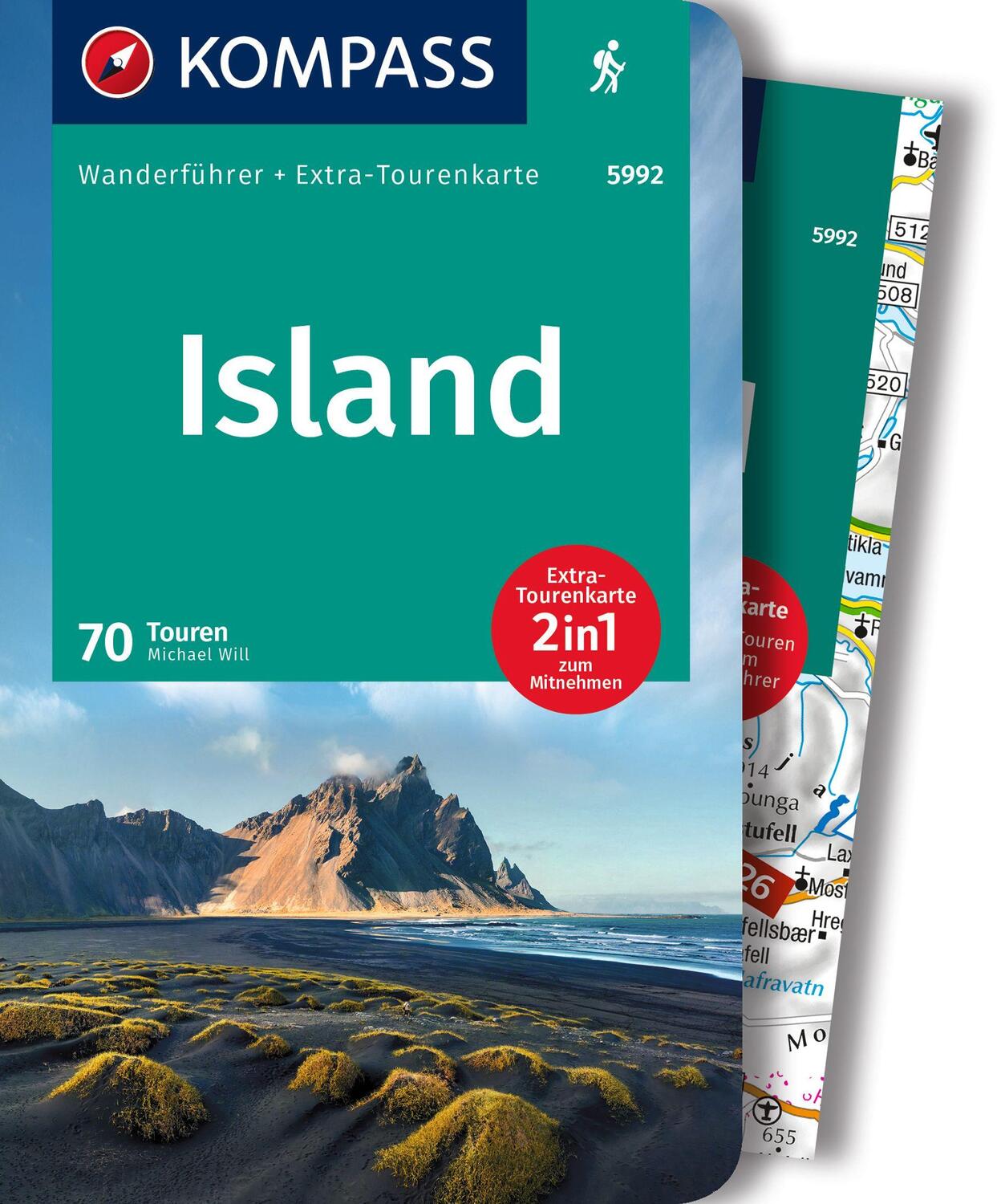 Cover: 9783991214823 | KOMPASS Wanderführer Island, 70 Touren | Michael Will | Taschenbuch