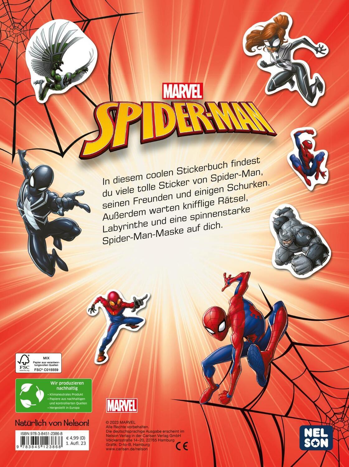 Rückseite: 9783845123868 | Spider-Man: Spinnenstarker Stickerspaß | Taschenbuch | MARVEL | 2023