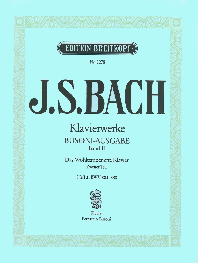Cover: 9790004175941 | Wohltemperiertes Klavier II/3 | Breitkopf & Härtel | EAN 9790004175941