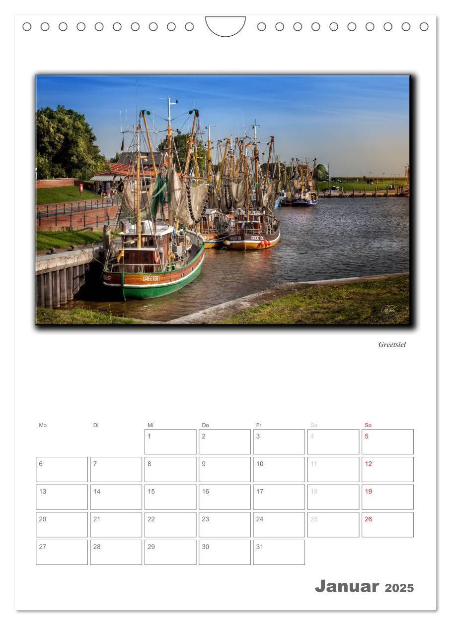 Bild: 9783457059104 | Ostfriesland - die bezaubernden alten Häfen / Planer (Wandkalender...