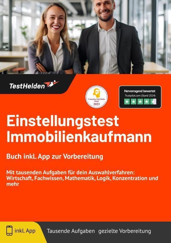 Cover: 9783988175434 | Einstellungstest Immobilienkaufmann - Buch inkl. App zur...