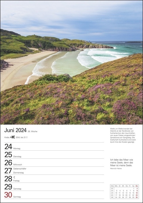 Bild: 9783840031694 | Schottland Wochenplaner 2024. Schön und praktisch: Terminkalender...