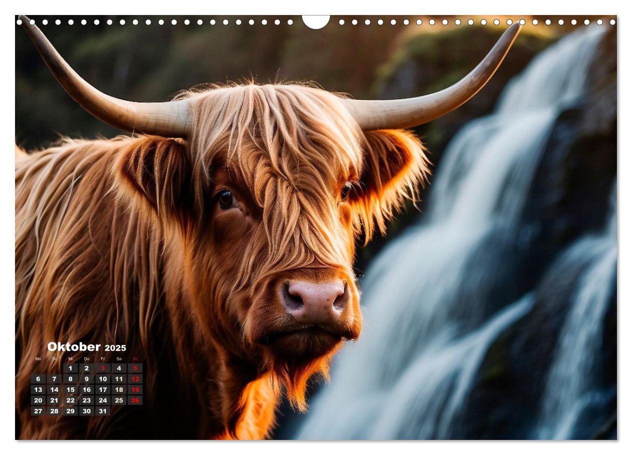 Bild: 9783383840067 | Highland Kühe (Wandkalender 2025 DIN A3 quer), CALVENDO Monatskalender