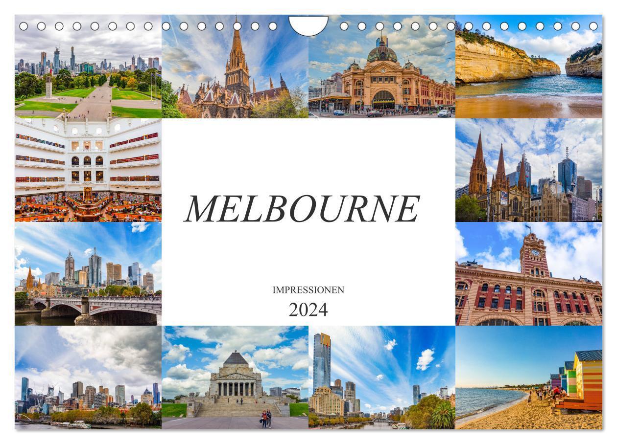 Cover: 9783383004841 | Melbourne Impressionen (Wandkalender 2024 DIN A4 quer), CALVENDO...