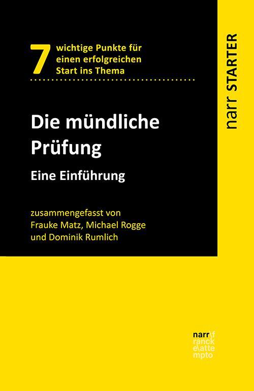 Cover: 9783823383086 | Die mündliche Prüfung | Eine Einführung | Frauke Matz (u. a.) | Buch