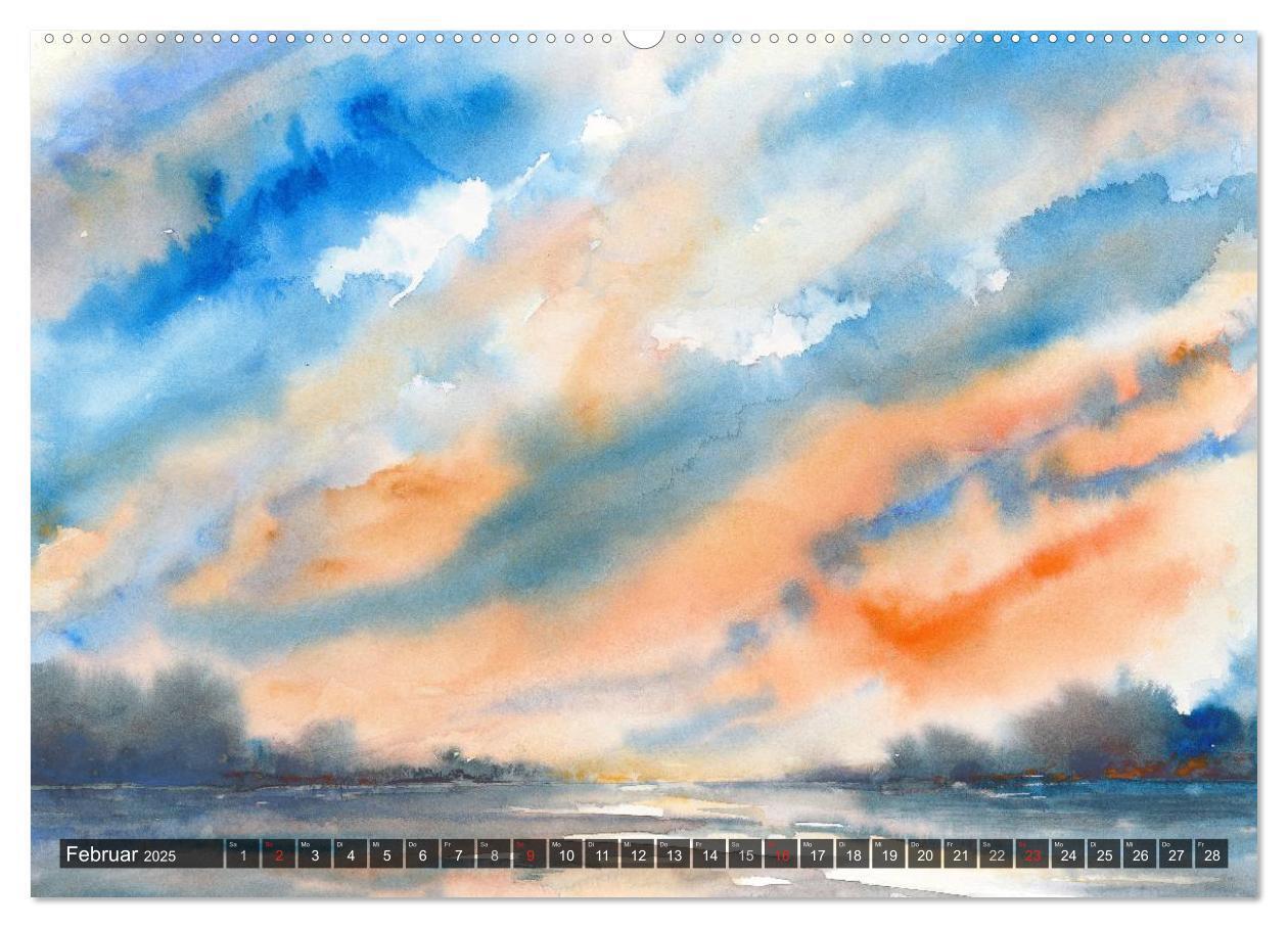 Bild: 9783435481552 | Landschaft in Aquarell (Wandkalender 2025 DIN A2 quer), CALVENDO...