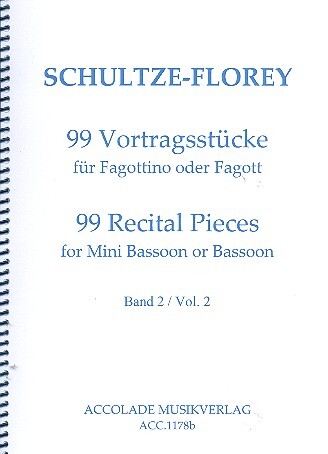 Cover: 9790501354801 | 99 Vortragsstücke Band 2 (Nr.34-66) für Fagott (Fagottino)