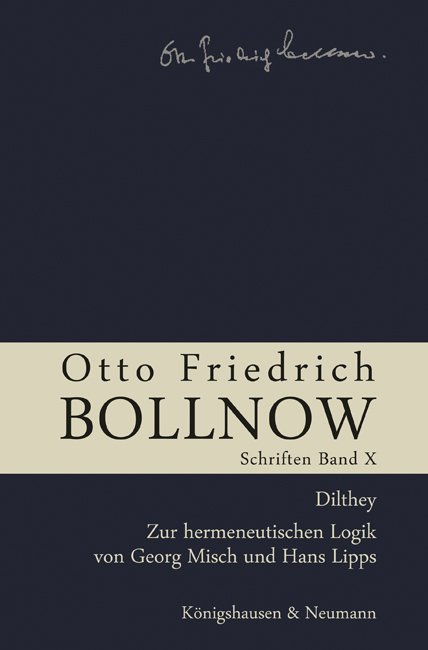 Cover: 9783826042676 | Otto Friedrich Bollnow: Schriften | Hans-Ulrich Lessing (u. a.) | Buch
