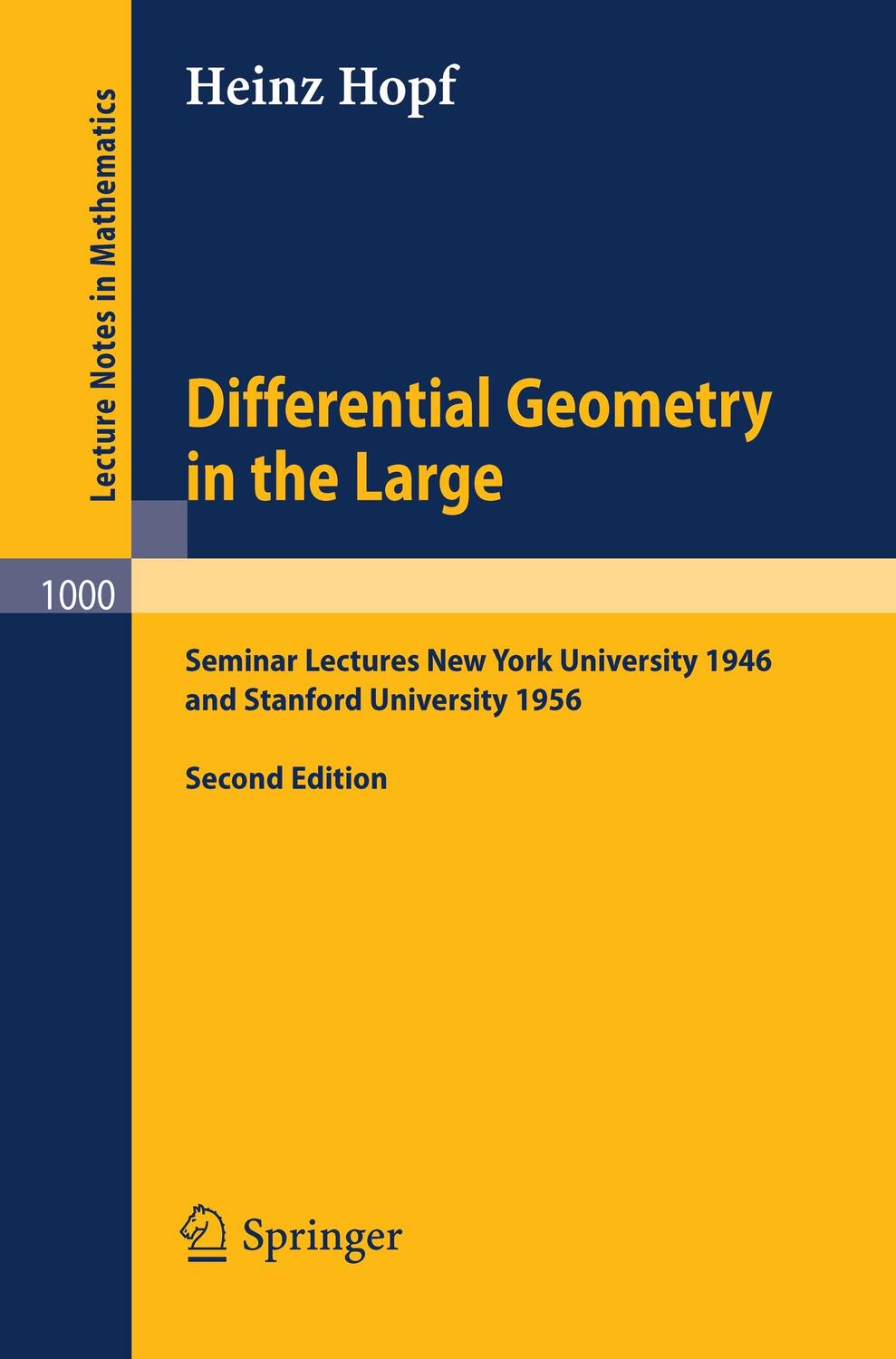 Cover: 9783540514978 | Differential Geometry in the Large | Heinz Hopf | Taschenbuch | 1989