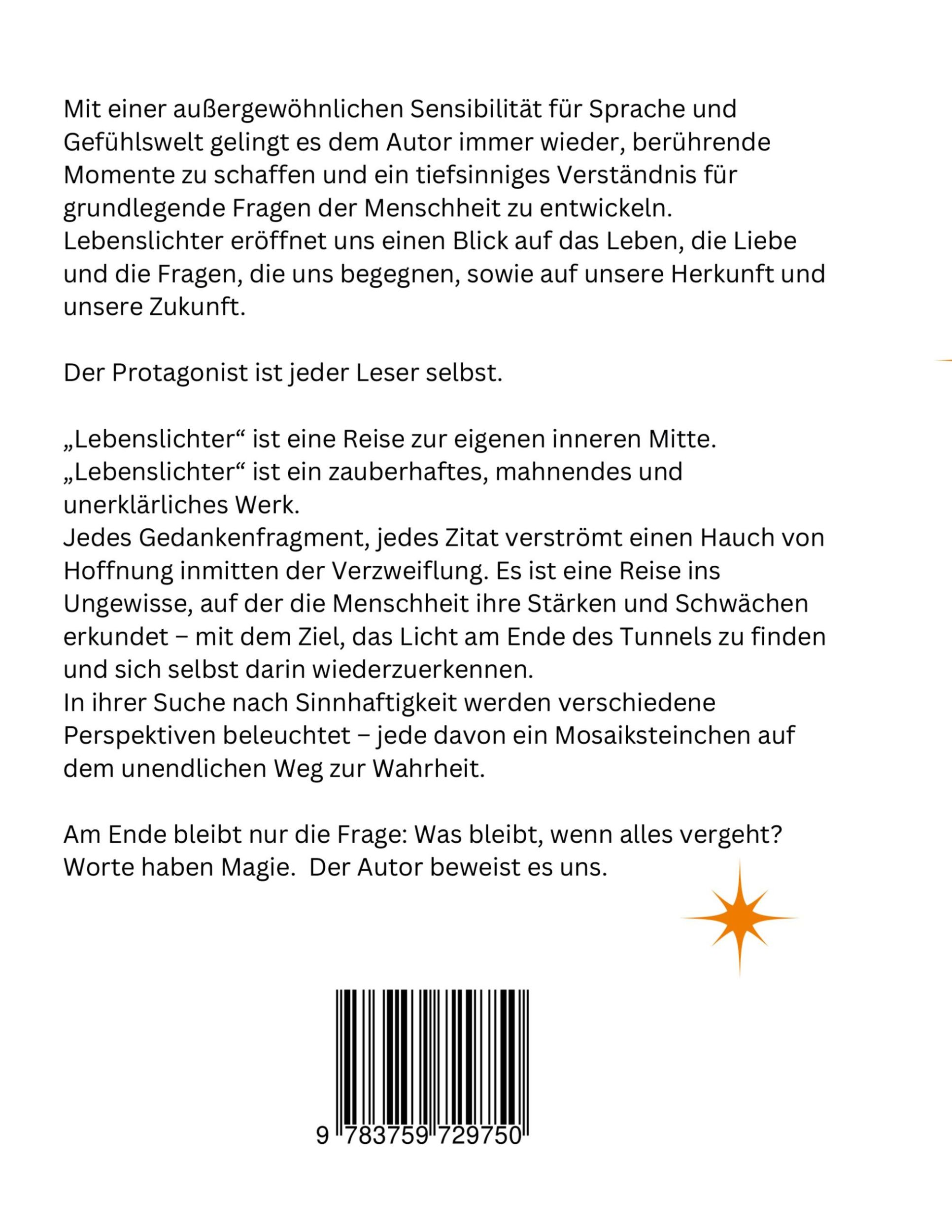 Rückseite: 9783759729750 | Lebenslichter | Ein lebensbegleitendes, spirituelles Geschenkbuch