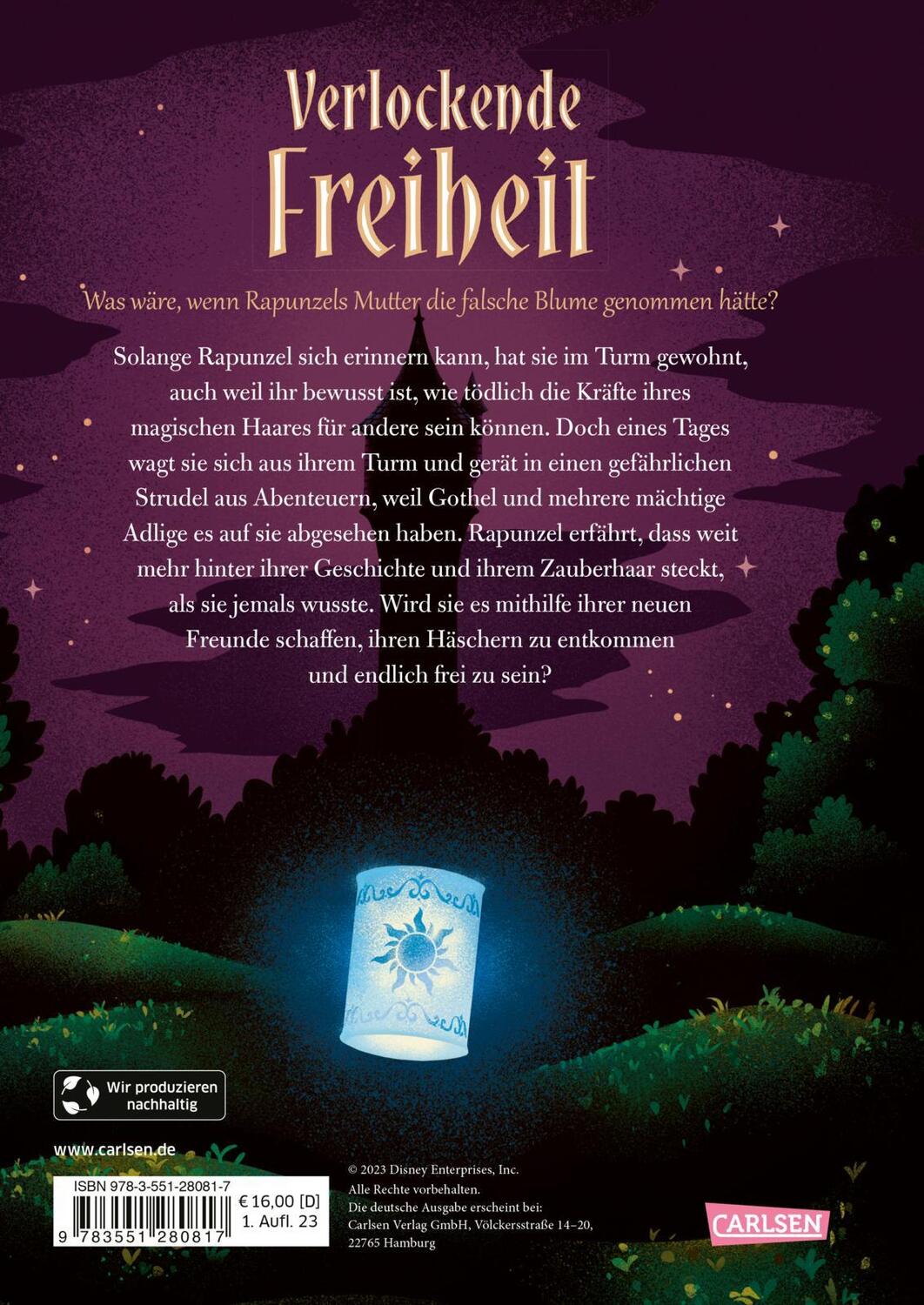Rückseite: 9783551280817 | Disney. Twisted Tales: Verlockende Freiheit (Rapunzel) | Buch | 2023