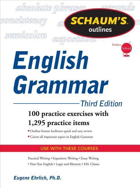 Cover: 9780071756075 | Schaum's Outline of English Grammar, Third Edition | Eugene Ehrlich
