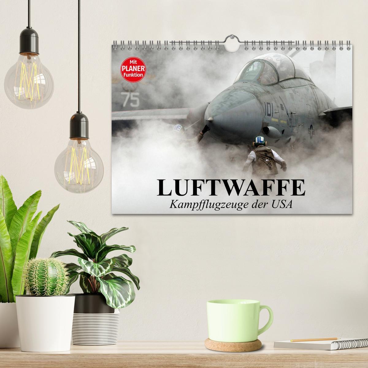 Bild: 9783435535057 | Luftwaffe. Kampfflugzeuge der USA (Wandkalender 2025 DIN A4 quer),...