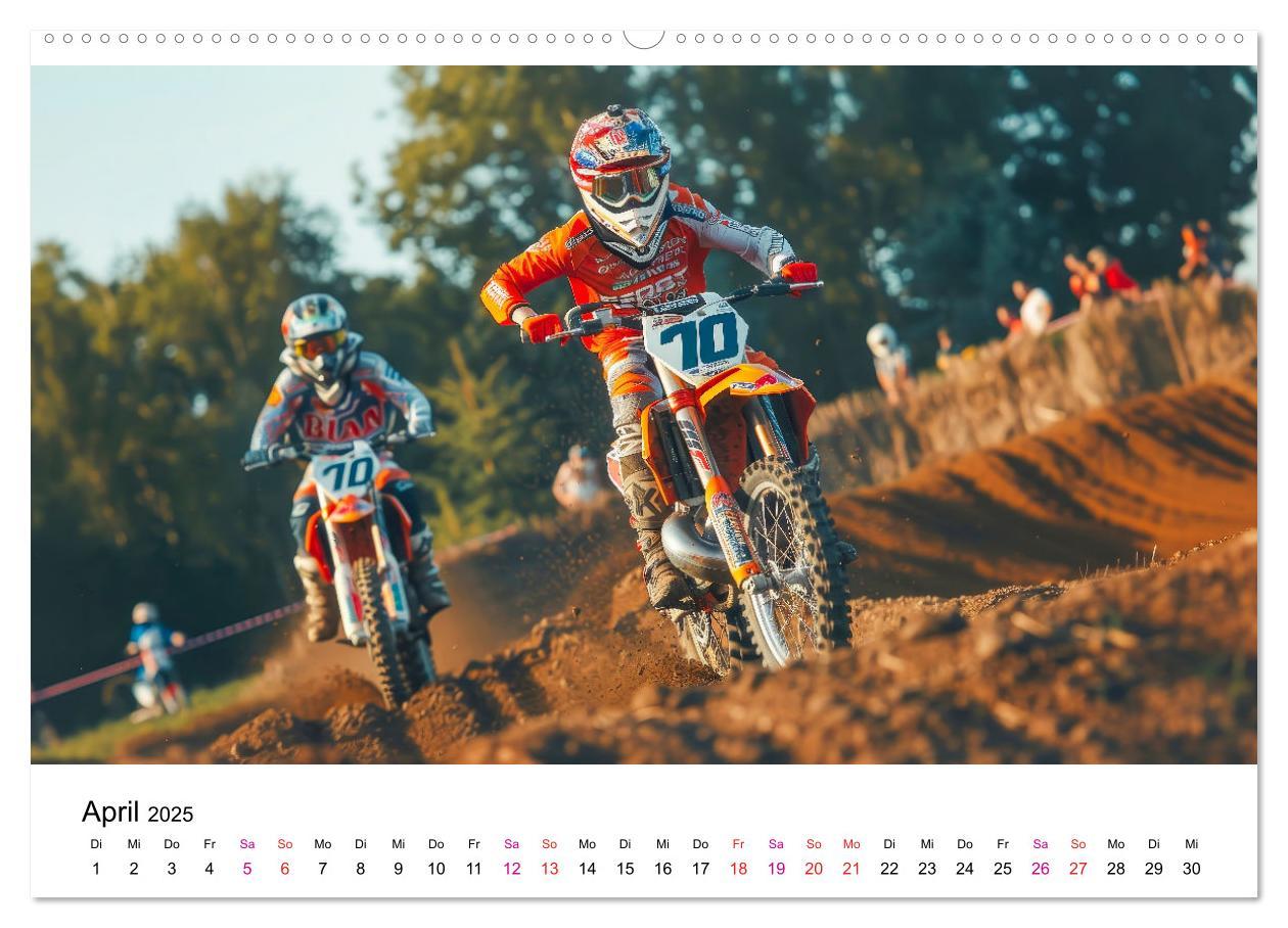 Bild: 9783457148044 | Motocross Erlebnisse (Wandkalender 2025 DIN A2 quer), CALVENDO...