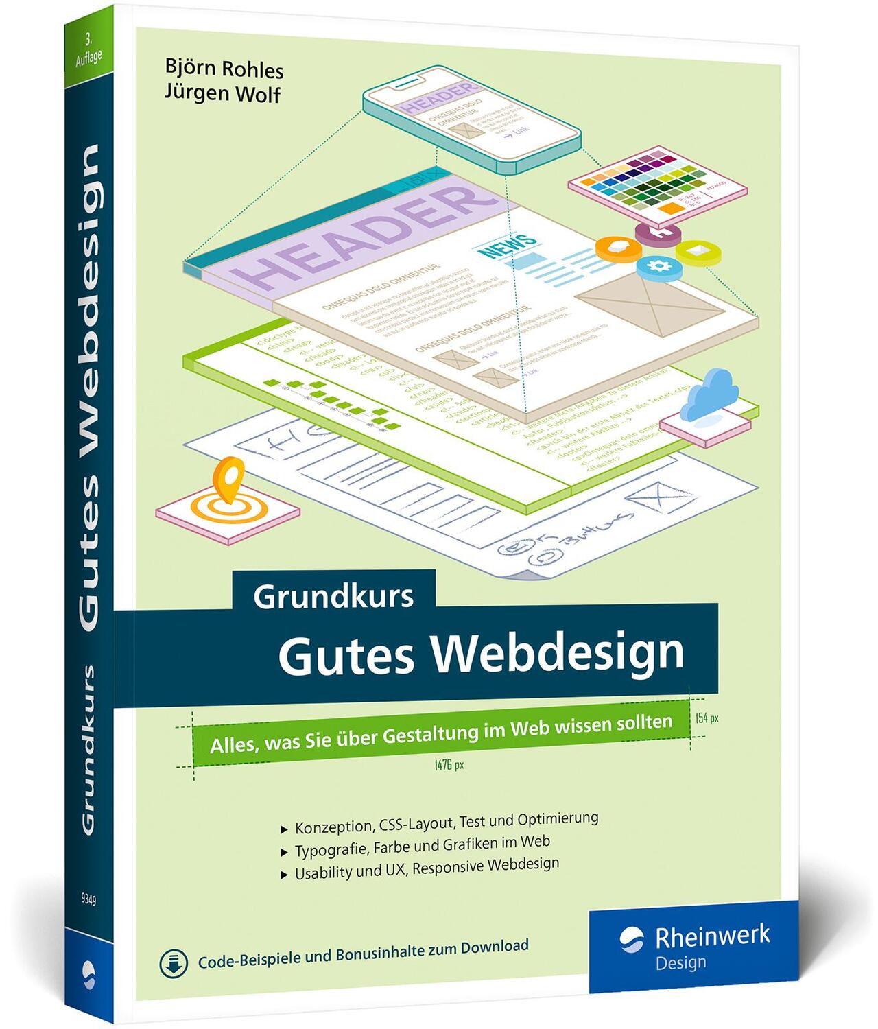 Cover: 9783836293495 | Grundkurs Gutes Webdesign | Björn Rohles (u. a.) | Taschenbuch | 2023