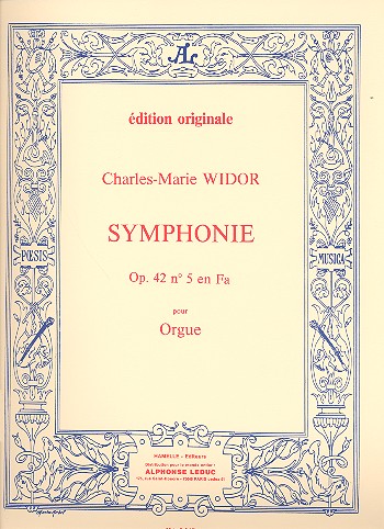 Cover: 9790230792479 | Symphonie For Organ No.5 Op.42 No.1 | Charles-Marie Widor | Buch