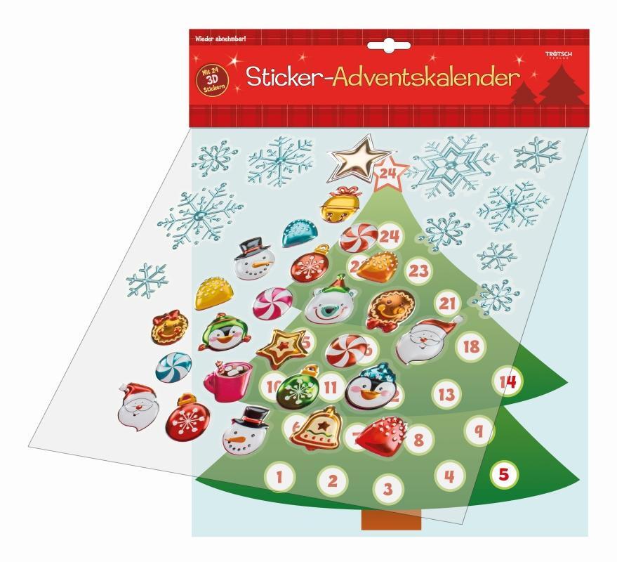 Cover: 4260500162813 | Sticker-Adventskalender | Metallic-Look, VE: 6 | Kalender | Deutsch