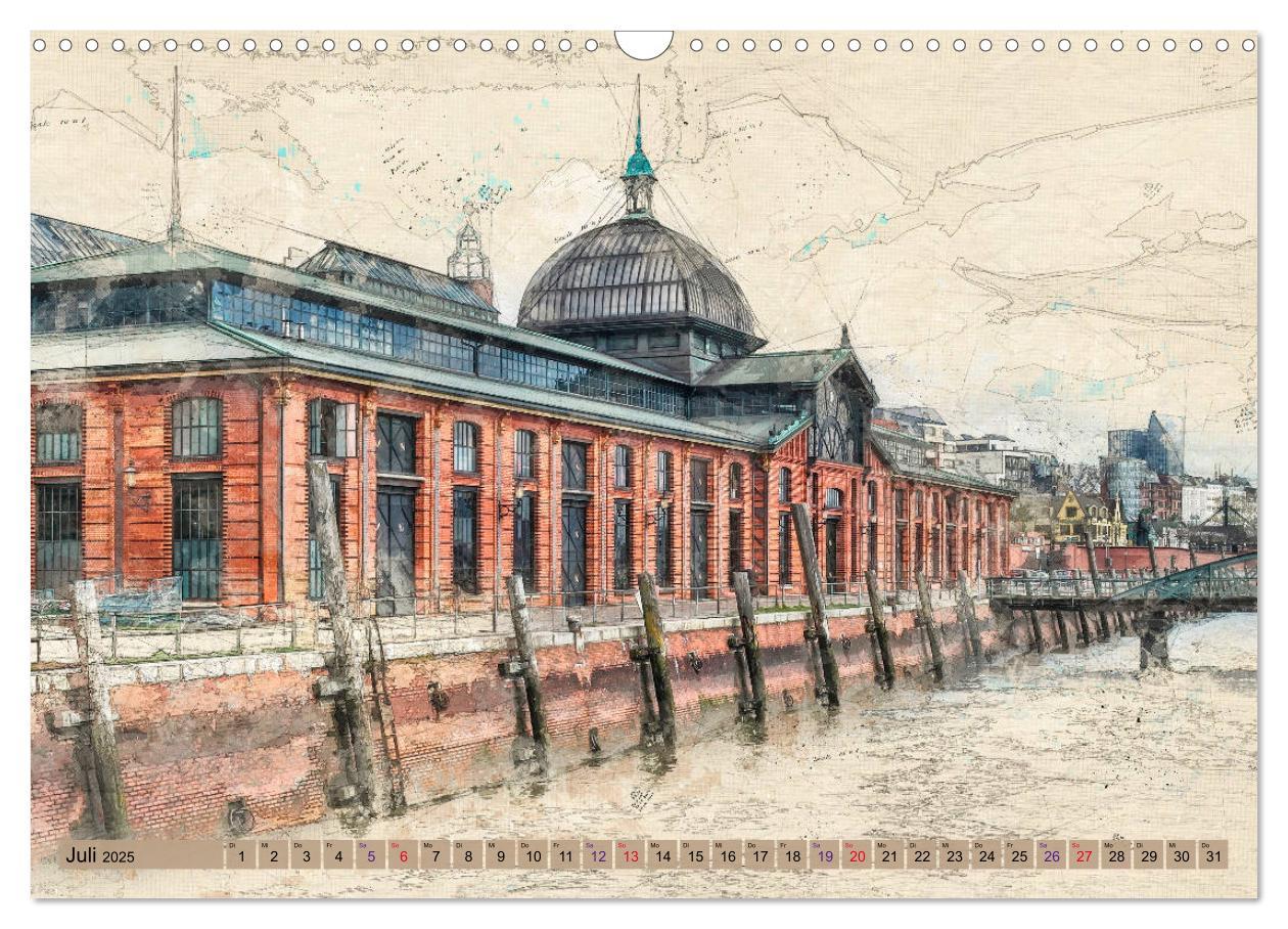 Bild: 9783435368532 | Hamburg für Genießer (Wandkalender 2025 DIN A3 quer), CALVENDO...