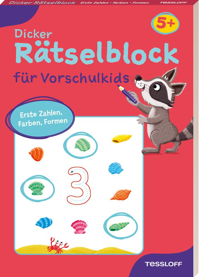 Cover: 9783788647360 | Dicker Rätselblock für Vorschulkids. Erste Zahlen, Farben, Formen