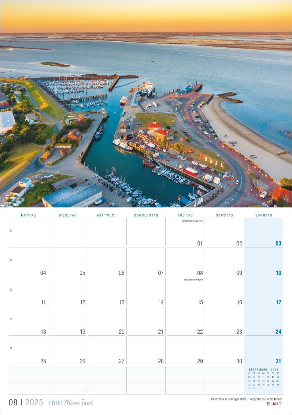 Bild: 9783964023452 | Föhr ...meine Insel Kalender 2025 | Eiland | Kalender | 13 S. | 2025