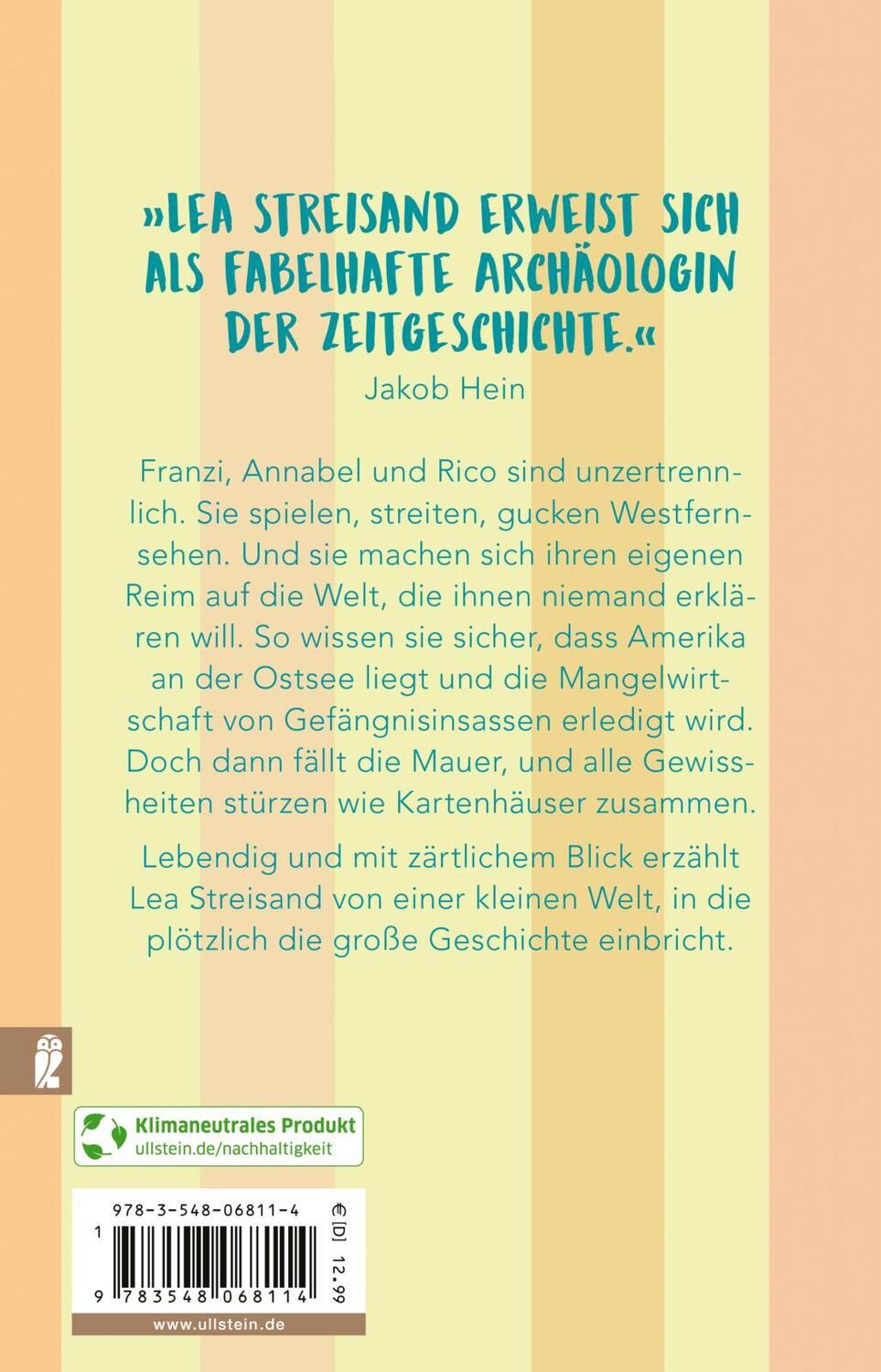 Rückseite: 9783548068114 | Hufeland, Ecke Bötzow | Lea Streisand | Taschenbuch | 224 S. | Deutsch