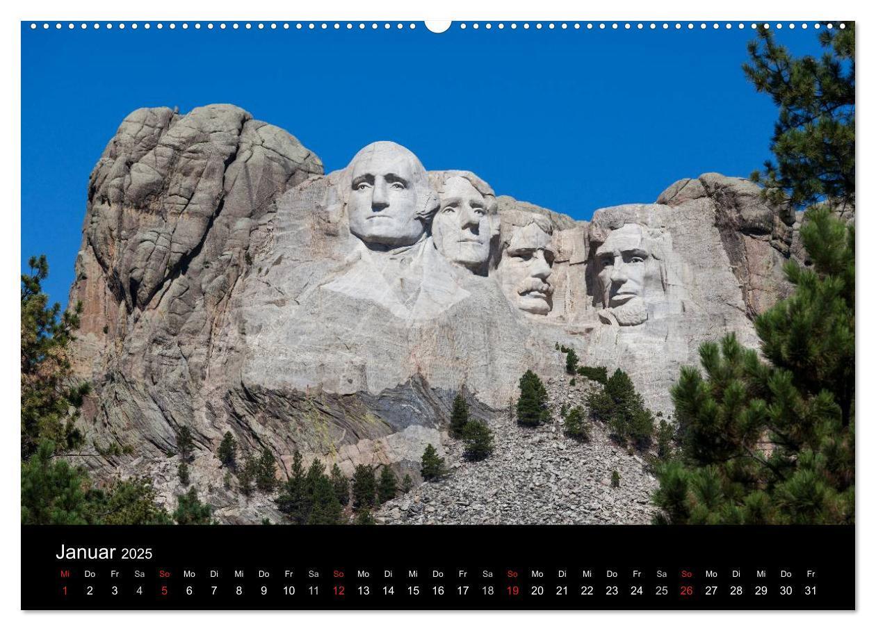 Bild: 9783435718955 | Wyoming &amp; South Dakota (Wandkalender 2025 DIN A2 quer), CALVENDO...