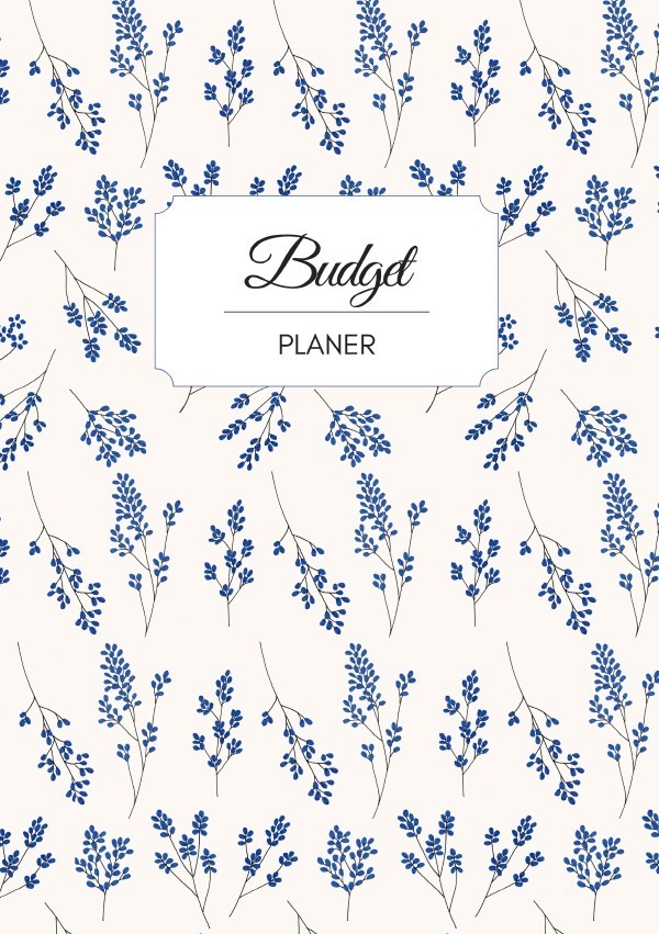 Cover: 9783758463990 | Budget Planer deutsch A5 Blumen blau weiß floral undatiert 1 Jahr