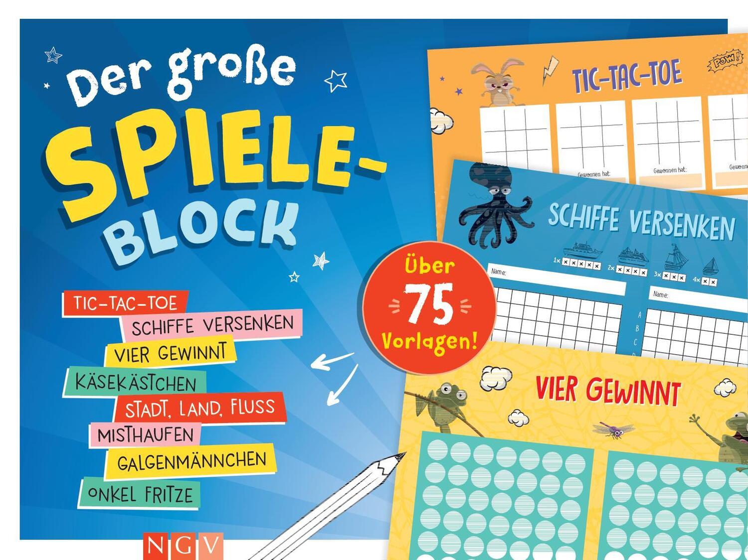 Cover: 9783625193715 | Der große Spiele-Block | Taschenbuch | 96 S. | Deutsch | 2023