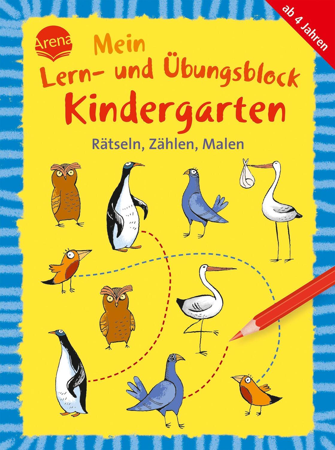 Cover: 9783401716343 | Rätseln, Zählen, Malen | Mein Lern- und Übungsblock KINDERGARTEN
