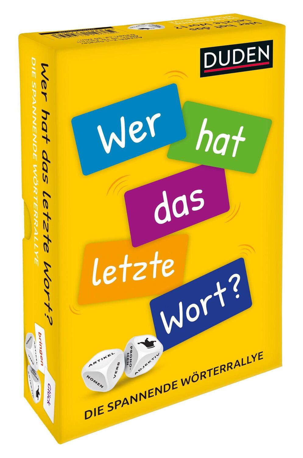 Cover: 9783411770458 | Wer hat das letzte Wort? | Die spannende Wörter-Rallye | Spiel | 2022