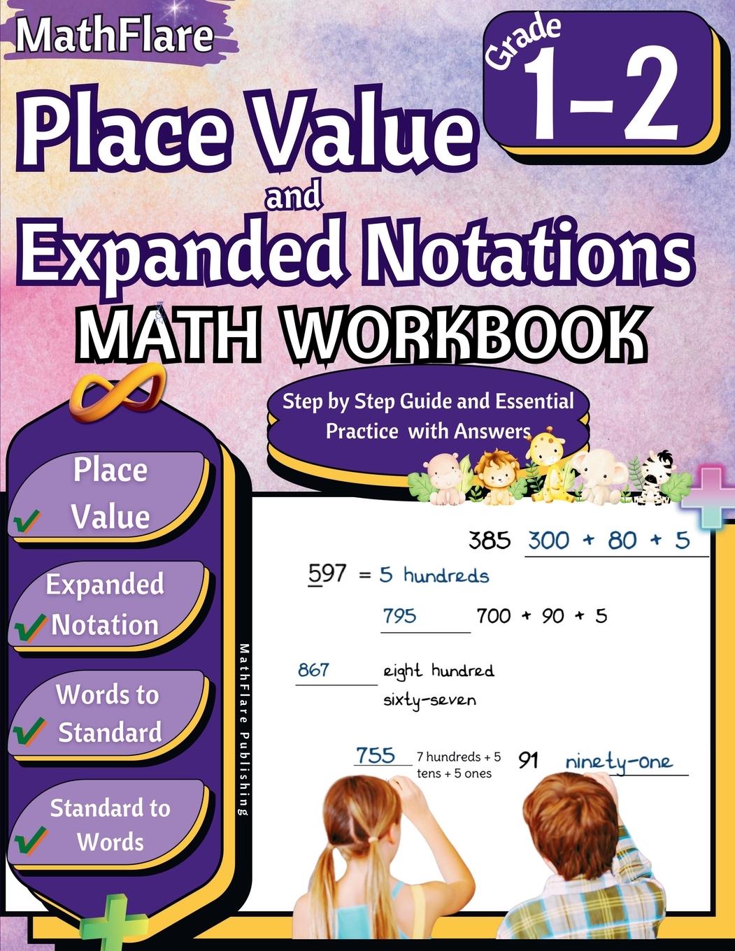 Cover: 9798869180827 | Place Value and Expanded Notations Math Workbook 1st and 2nd Grade