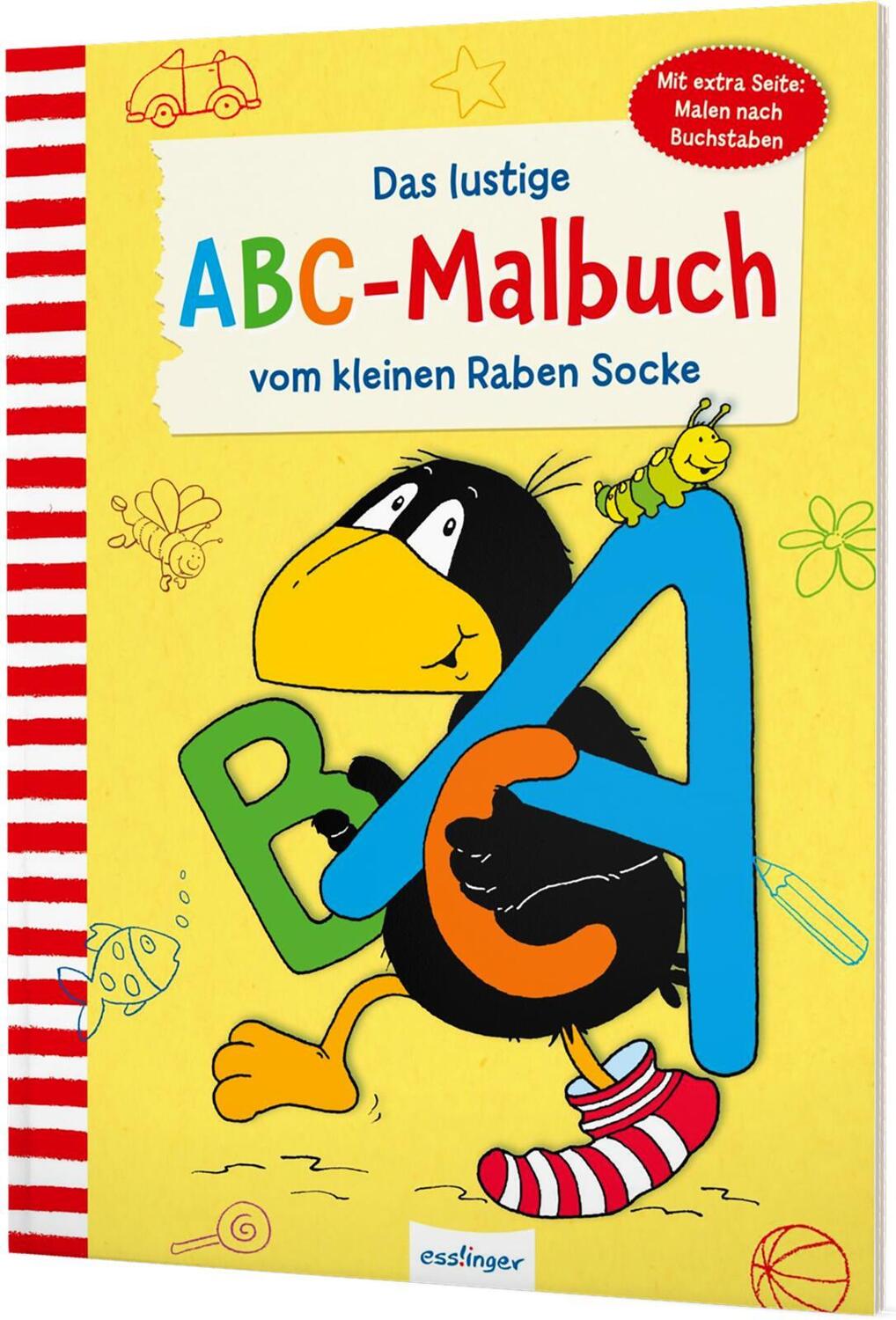 Cover: 9783480237616 | Der kleine Rabe Socke: Das lustige ABC-Malbuch vom kleinen Raben Socke