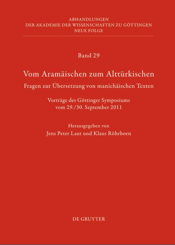 Cover: 9783110263992 | Vom Aramäischen zum Alttürkischen | Klaus Röhrborn (u. a.) | Buch