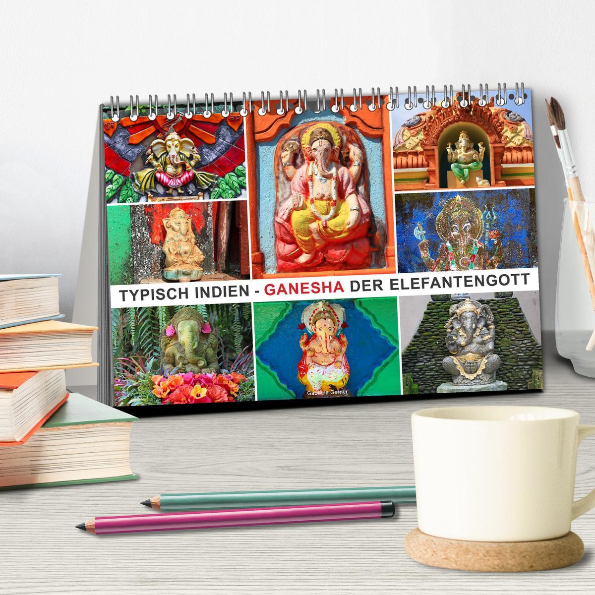 Bild: 9783457231432 | Typisch Indien - Ganesha der Elefantengott (Tischkalender 2025 DIN...