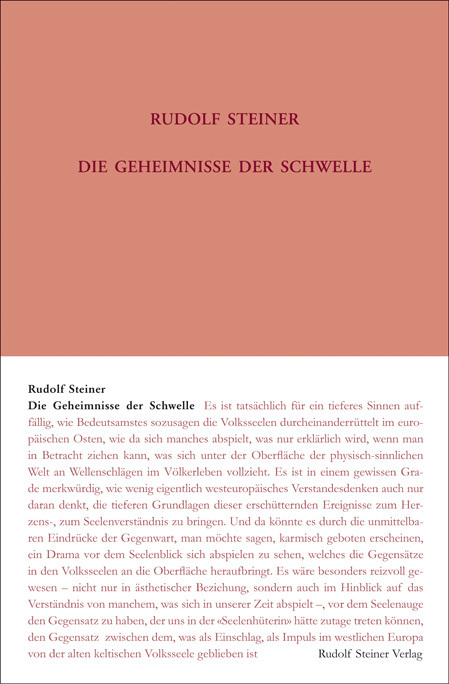 Cover: 9783727414718 | Die Geheimnisse der Schwelle | Acht Vorträge, München 1913 | Steiner