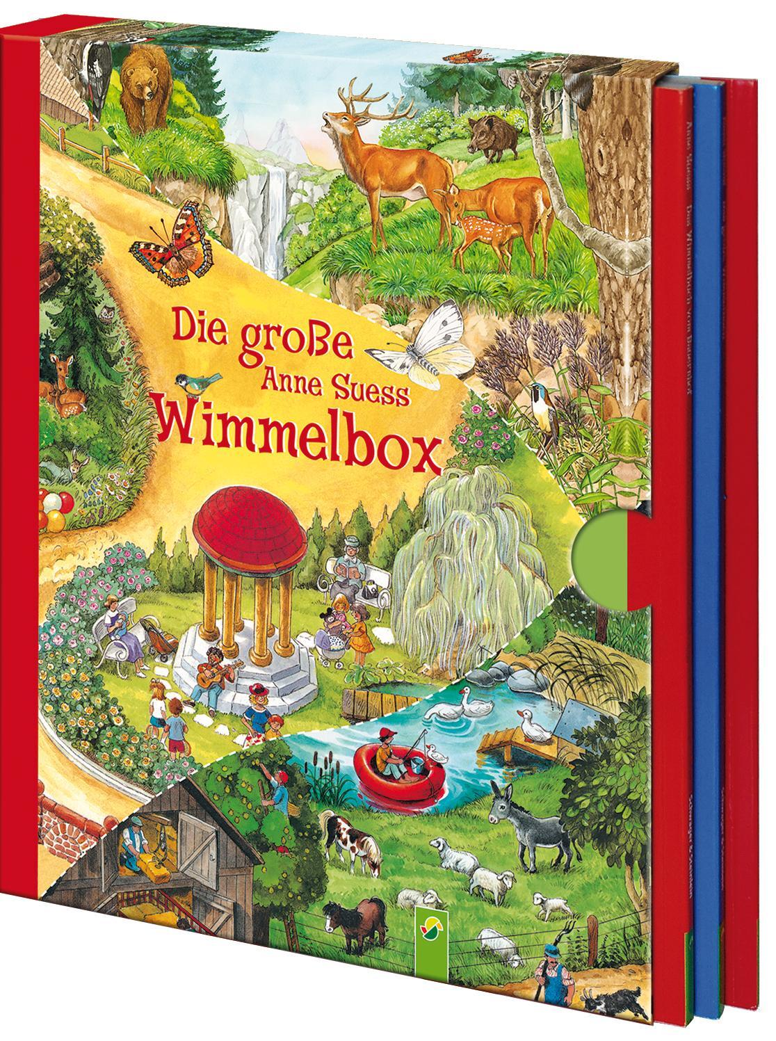 Cover: 9783849901288 | Die große Anne Suess Wimmelbox | 3 Wimmelbücher im Schuber | Suess