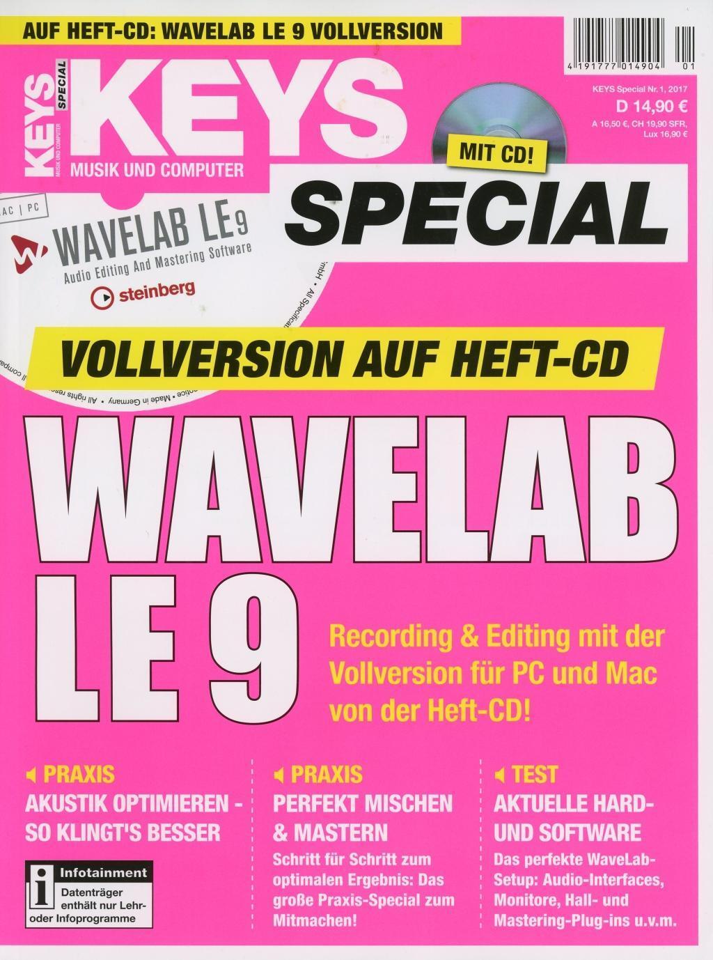 Cover: 4058862016802 | Wavelab LE 9 Vollversion im Keys Special 1/2017 | Taschenbuch | 2016