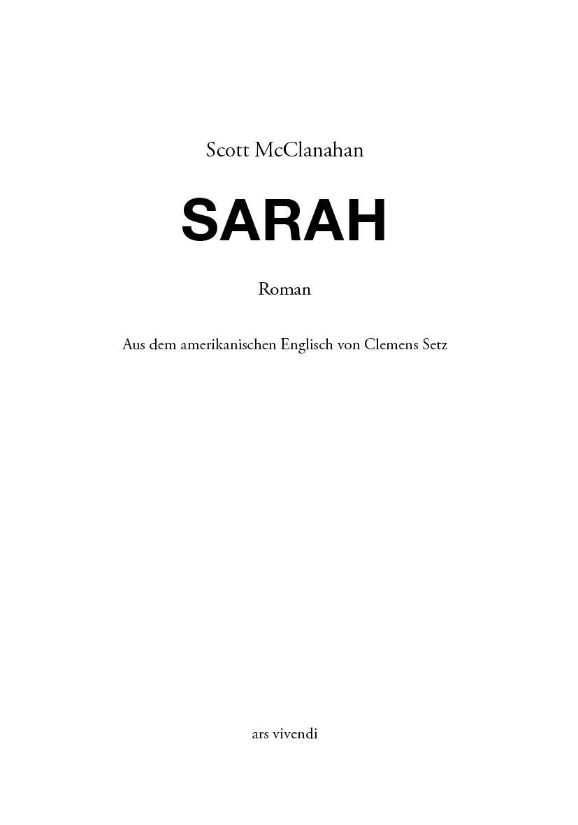 Bild: 9783747201077 | Sarah | Roman | Scott Mcclanahan | Buch | 207 S. | Deutsch | 2020