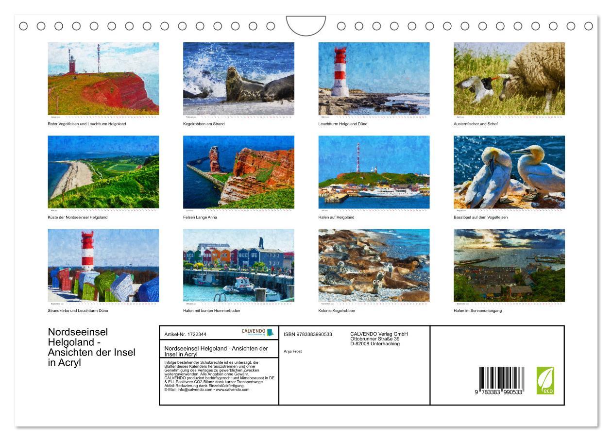 Bild: 9783383990533 | Nordseeinsel Helgoland - Ansichten der Insel in Acryl (Wandkalender...