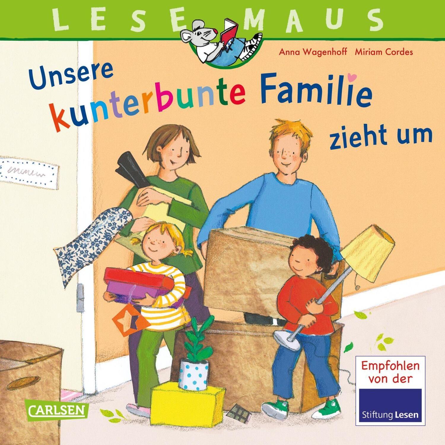 Cover: 9783551081711 | LESEMAUS 171: Unsere kunterbunte Familie zieht um | Anna Wagenhoff