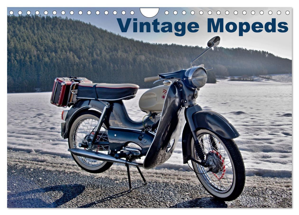 Cover: 9783675926127 | Vintage Mopeds (Wandkalender 2024 DIN A4 quer), CALVENDO...