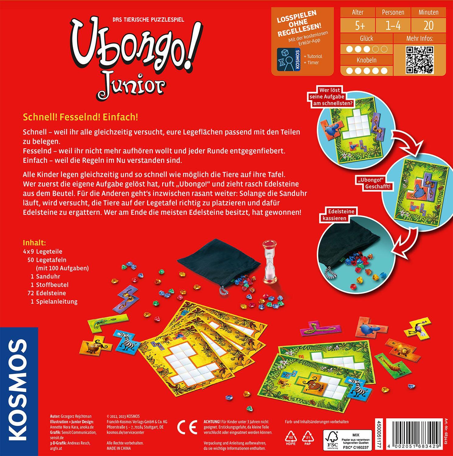 Bild: 4002051683429 | Ubongo Junior | Spiel | Spiel | Deutsch | 2023 | Kosmos