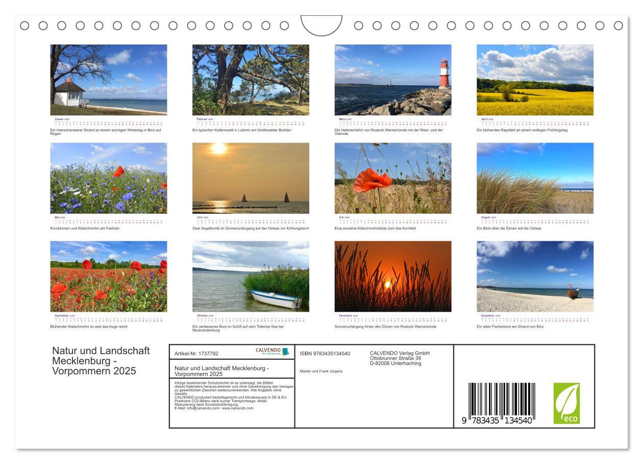 Bild: 9783435134540 | Natur und Landschaft Mecklenburg - Vorpommern 2025 (Wandkalender...