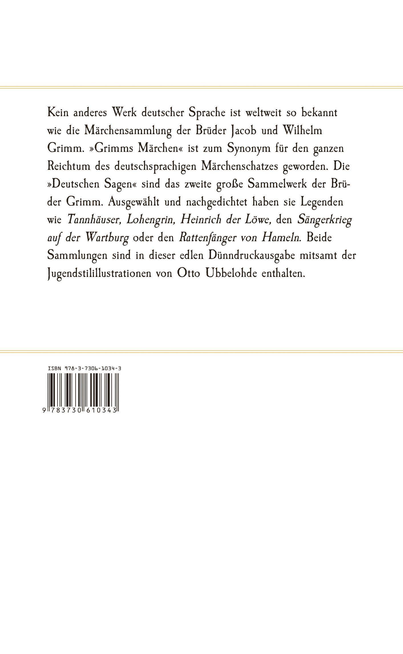 Bild: 9783730610343 | Grimms Märchen und Sagen | Jacob und Wilhelm Grimm | Buch | 1600 S.