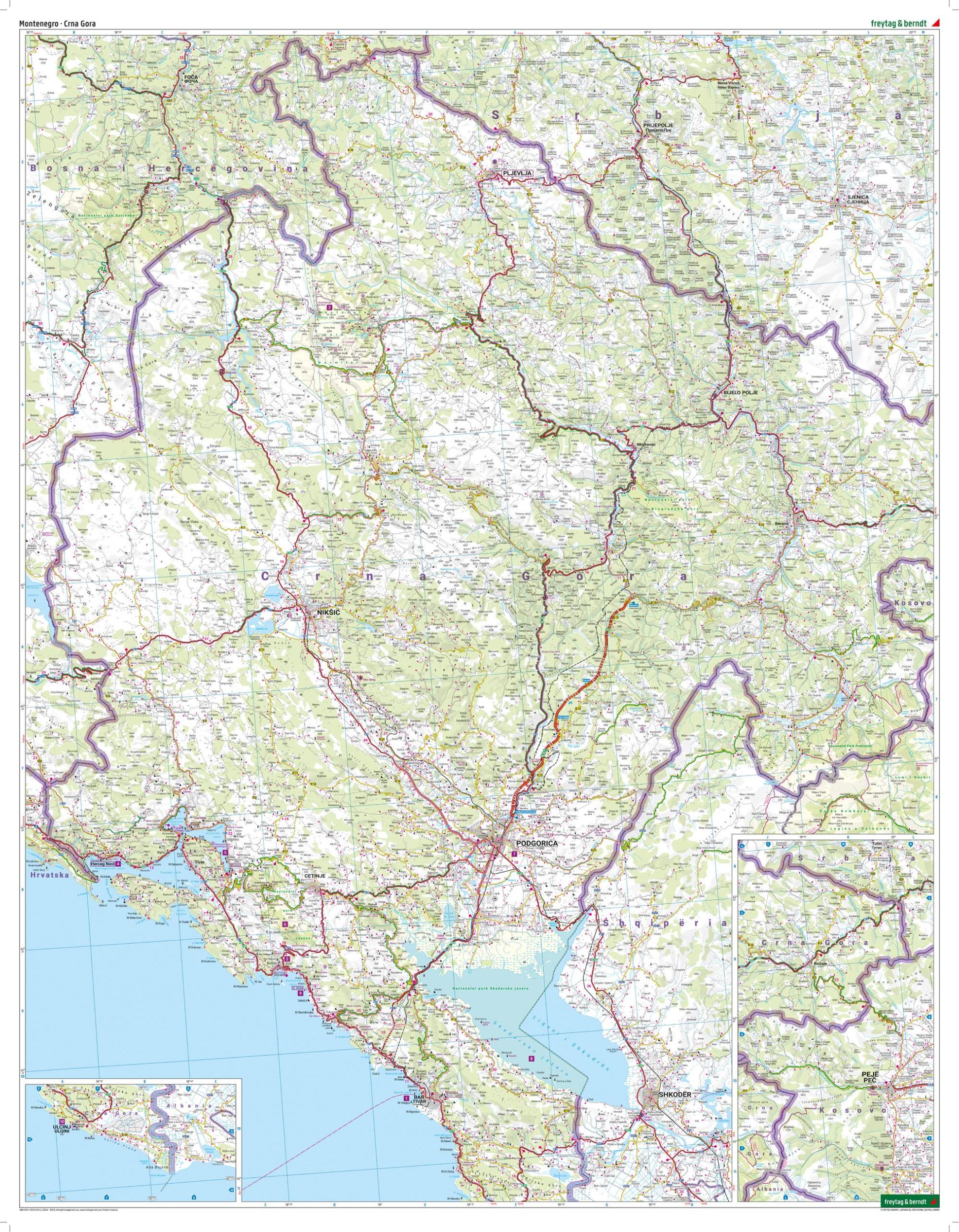 Bild: 9783707922332 | Montenegro, Straßen- und Freizeitkarte 1:150.000, freytag &amp; berndt