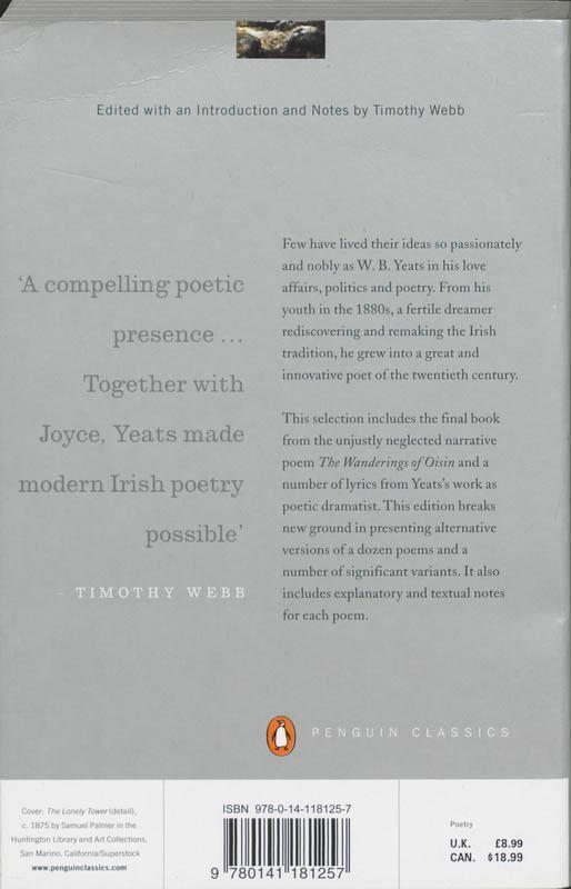 Rückseite: 9780141181257 | Selected Poems | William Yeats | Taschenbuch | Penguin Modern Classics