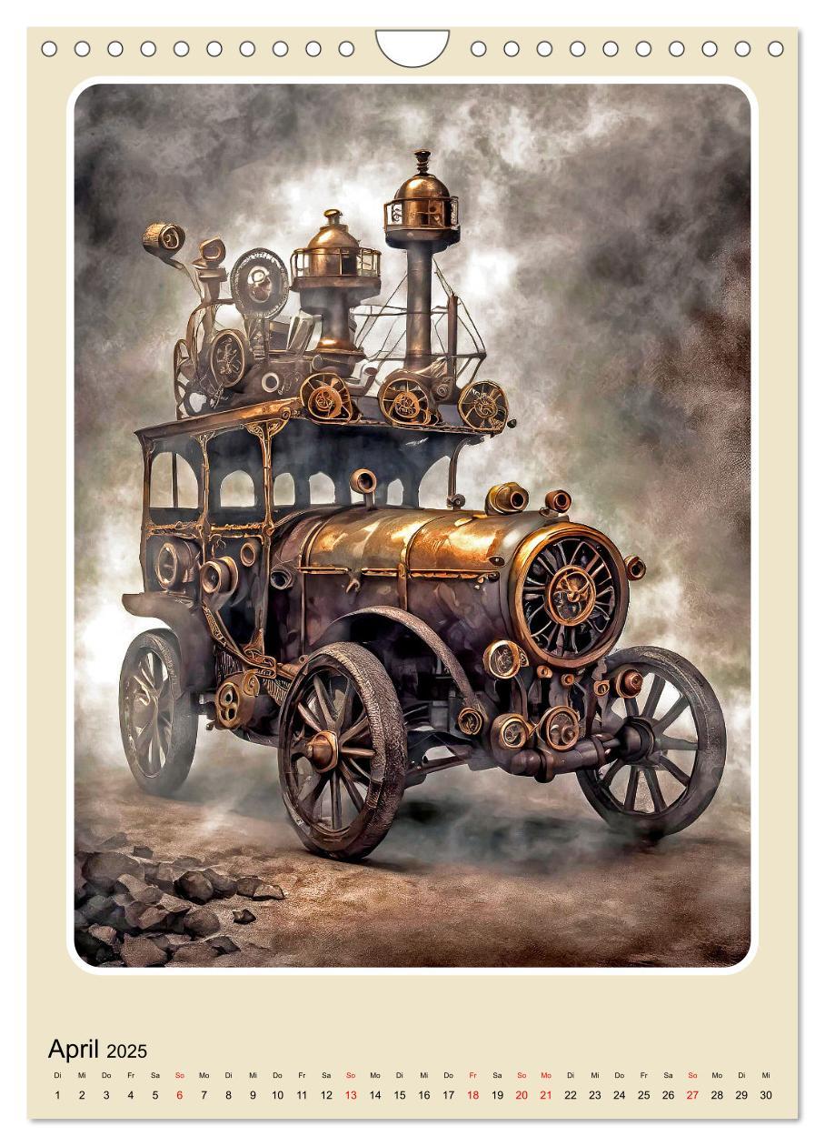 Bild: 9783383801624 | Steampunk Mobilität (Wandkalender 2025 DIN A4 hoch), CALVENDO...